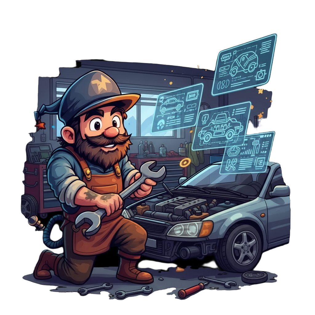 Mechanic automation illustration