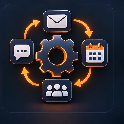 Automation cycle linking email, calendar, customers and chat